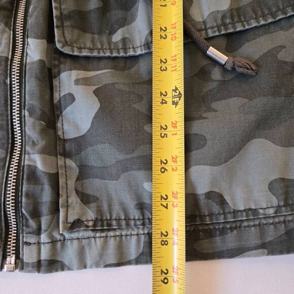 Old Navy Womens Green Camouflage Zip Front Adjustable Waist Utility Jacket XXL - Picture 10 of 12